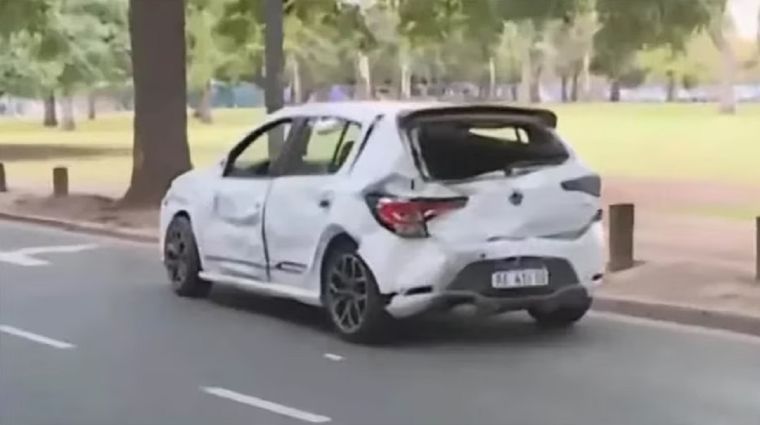 Así quedó el vehículo Foto: Captura de TN