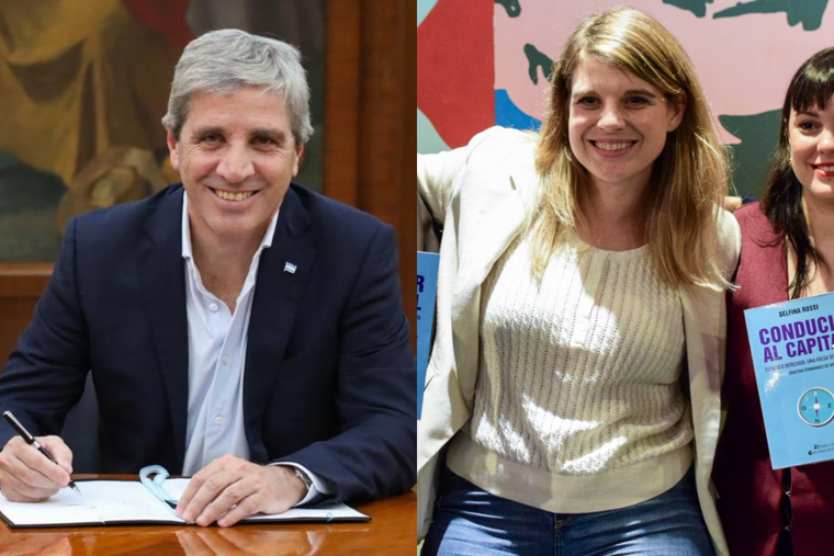 El ministro de Economía, Luis Caputo, y la directora del Banco Ciudad Delfina Rossi protagonizaron un duro cruce en redes.