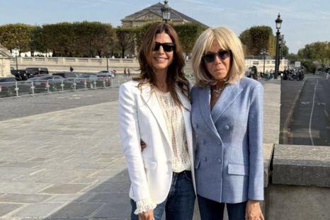 Juliana Awada y Brigitte Macron, en París. Juliana Awada y Brigitte Macron, en París.