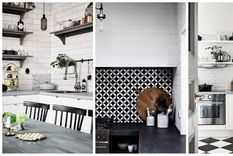 cocinas en blanco y negro