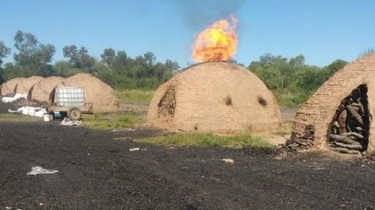 Horno Así es el horno en el que cayó el nene. Foto: gentileza El Liberal.