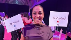 Patricia Carminati, súper emocionada en la gala de Verona. Foto: MDZ