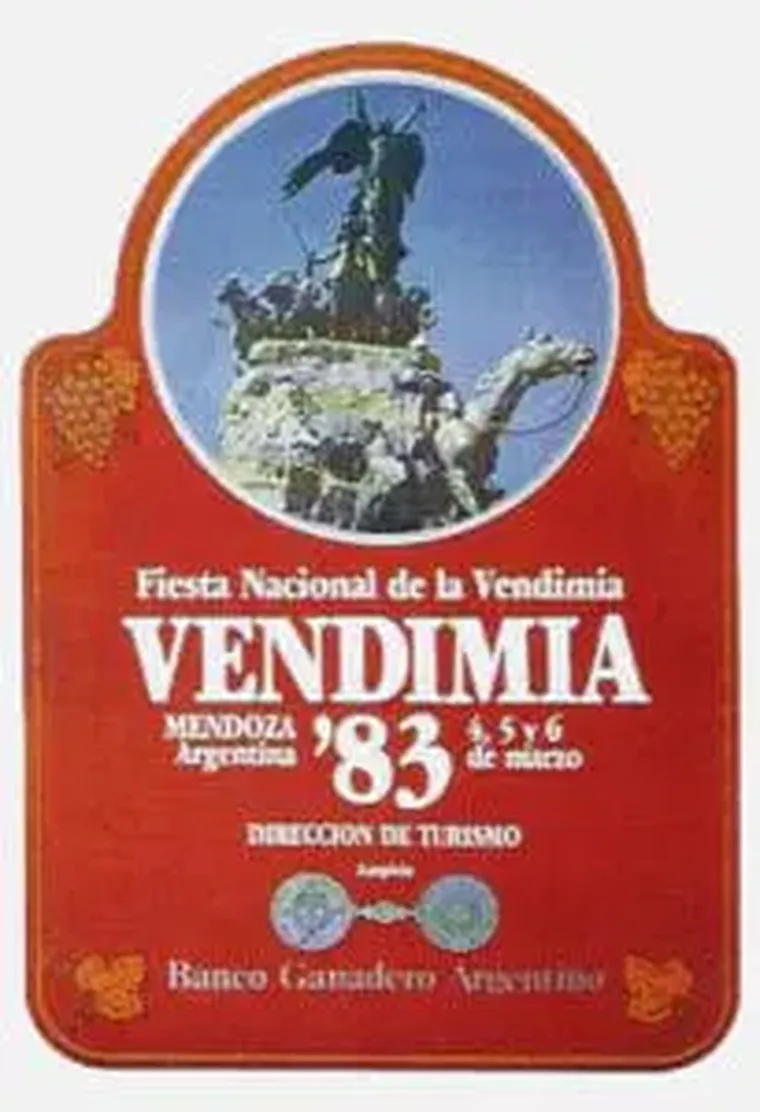 El afiche promocional de la Vendimia de 1983.