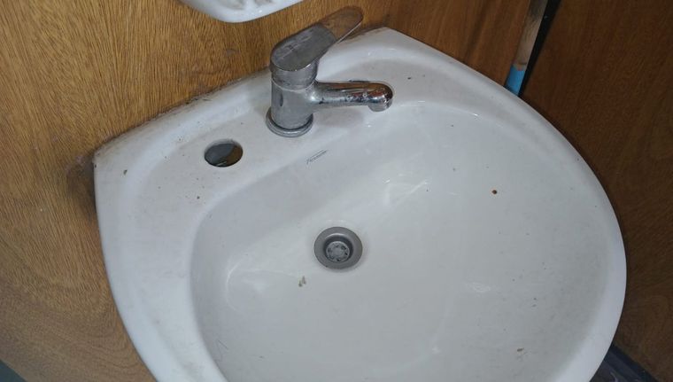 Los baños de la aduana argentina se encuentran fuera de servicio Foto: Osvaldo Valle