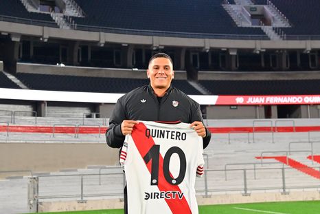 Juanfe Quintero se prepara para su tercera etapa en River. Juanfe Quintero se prepara para su tercera etapa en River.