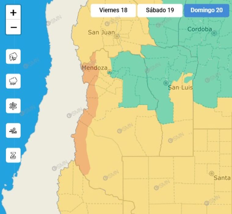 El SMN emitió un alerta por Zonda para el domingo y Potrerillos es una de las zonas afectadas. El SMN emitió un alerta por Zonda para el domingo y Potrerillos es una de las zonas afectadas.