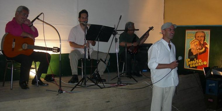 Ricardo Funes y el trío de la Guardia Vieja.
