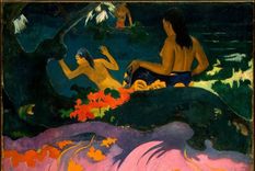 Bougainville llamó la Nueva Cintera (la isla de Afrodita) a la isla que inspiraría a Gaugin, y dijo que era un paraíso para los marineros. (Fatata Te Miti o Cerca del mar del posimpresionista francés Paul Gaugin). Foto: GETTY IMAGES