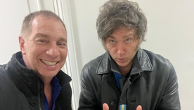 Diego Santilli y Javier Milei.  Diego Santilli y Javier Milei.