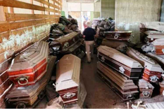 Algunos de los ataúdes encontrados Foto: gentileza