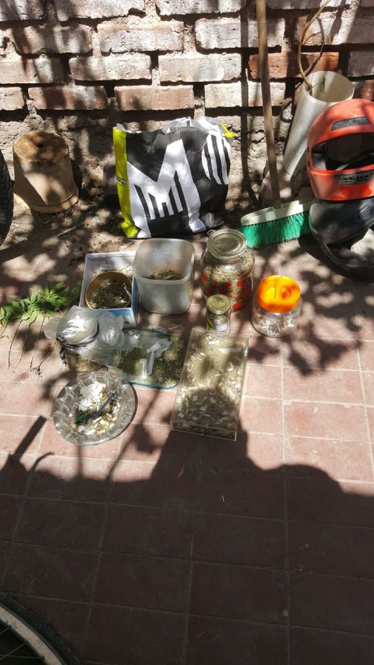 Frascos con cannabis sativa secuestrada. Foto: Ministerio de Seguridad.