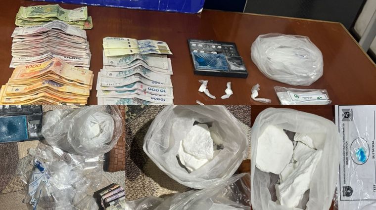 Lo secuestrado este sábado en el kiosco de venta de droga en Las Heras,