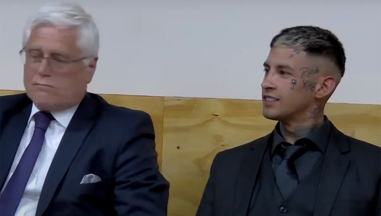 L-Gante en el momento de la sentencia. Foto: Captura de video