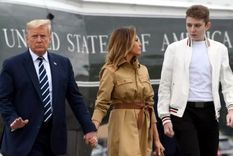 Donald, Melania y Barron Trump.