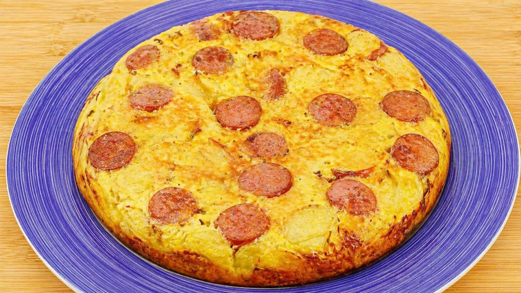 Tortilla de papas con salchicha, una receta deliciosa Tortilla de papas con salchicha, una receta deliciosa