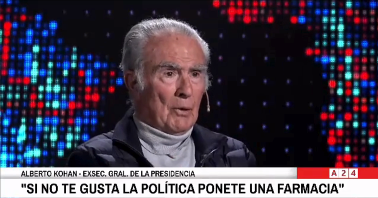 Alberto Kohan chicaneó a Javier Milei.