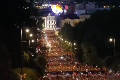 locura vikinga en el mundial: los multitudinarios festejos en oslo tras la victoria de noruega sobre brasil