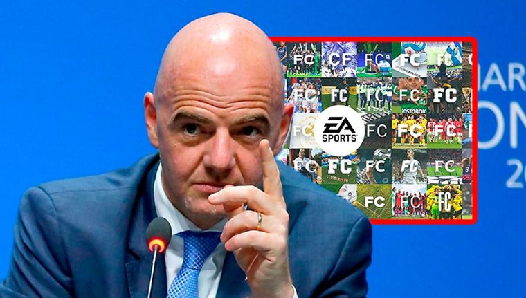 Infantino arremetió contra el nuevo EA FC, que dejá atrás al videojuego histórico de la FIFA.