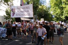 Contramarcha Los trabajadores vitivinícolas se manifestaron durante el Carrusel