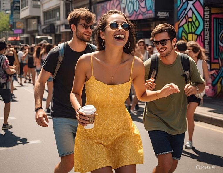 Un boulevard, cafecitos ricos, música... ¡gran plan!