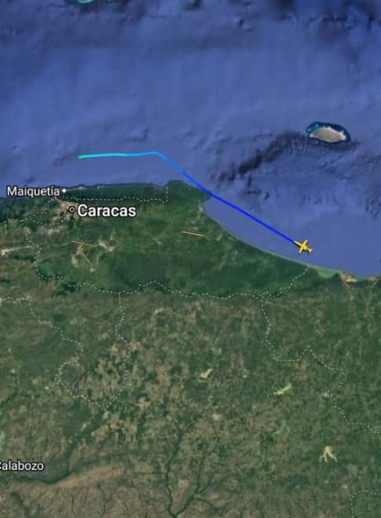 El último lugar de contacto que tuvo el avión desaparecido. El último lugar de contacto que tuvo el avión desaparecido.