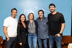 Organizadores y enólogos presente en la capital española. Gentileza.