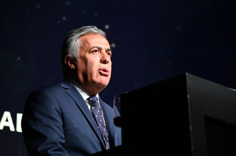 Alfredo Cornejo, durante el evento Foto: Gobierno de Mendoza