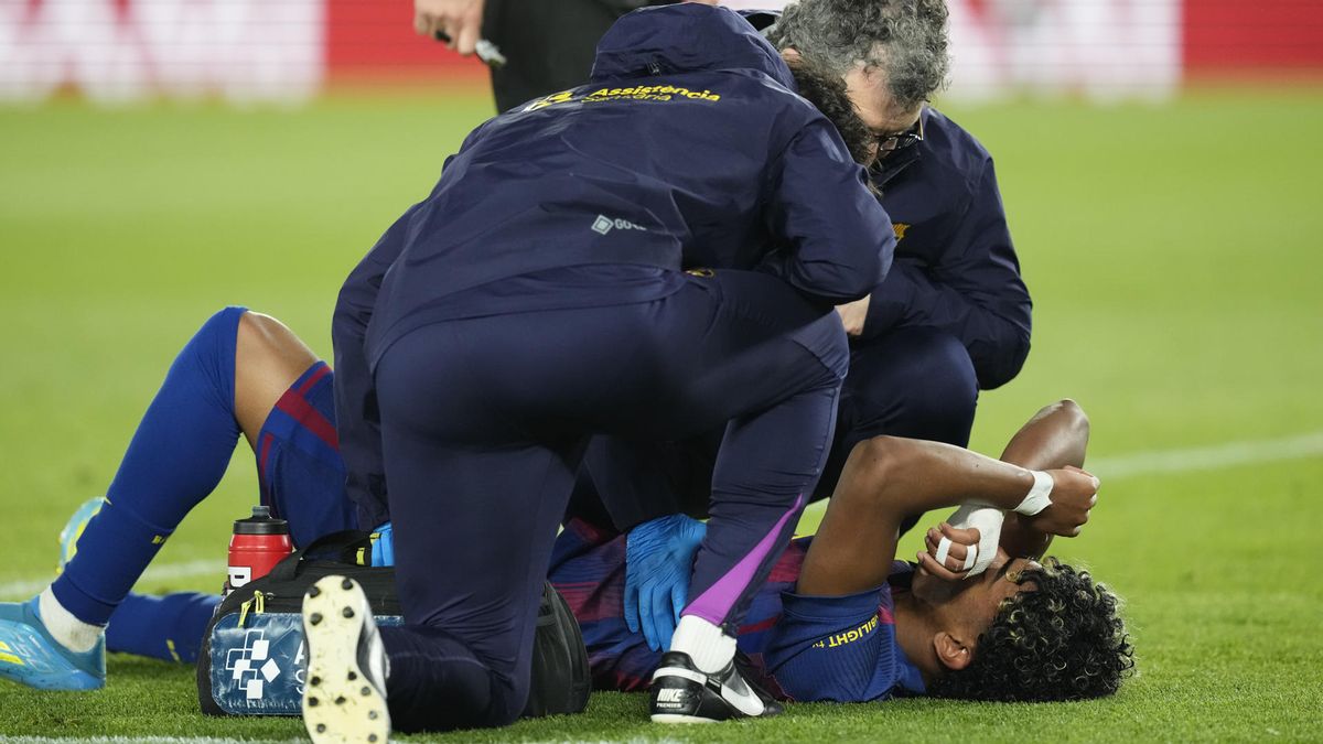 Alerta, España: Lamine Yamal se lesionó y se fue de la cancha llorando a menos de dos meses del Mundial