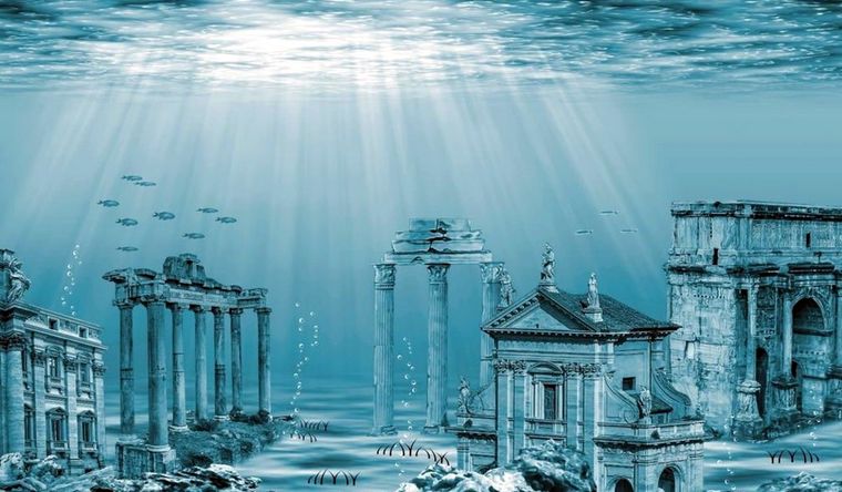 Una de las representaciones artísticas de la Atlántida. Foto: Shutterstock