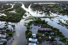 El temporal en la provincia de Corrientes dejó más de 800 evacuados. En ese marco, en la ciudad de Goya se observó un insólito fenómeno Foto: NA