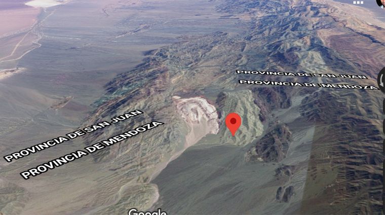 El epicentro,  en el noroeste de la provincia, cerca del límite con San Juan. Foto: Google Maps
