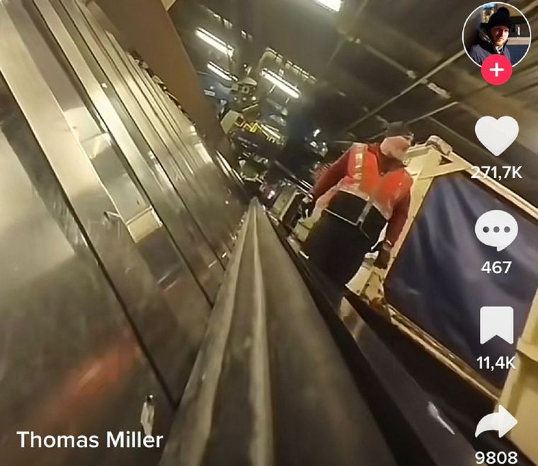 El video muestra qué sucede con el equipaje en el aeropuerto