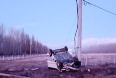 Un auto volcó en el Valle de Uco, una mujer resultó herida y el conductor dio positivo de alcoholemia Foto: Ministerio de Seguridad de Mendoza