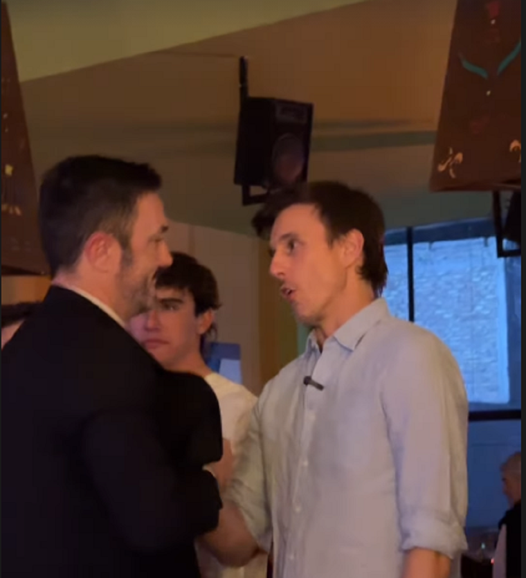 Petri y Moritán en su visita a Mendoza, pero en una actividad más distendida Foto: Captura