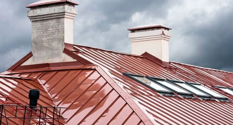 Techo de metal. Foto: casasnuevasaqui.com Techo de metal. Foto: casasnuevasaqui.com