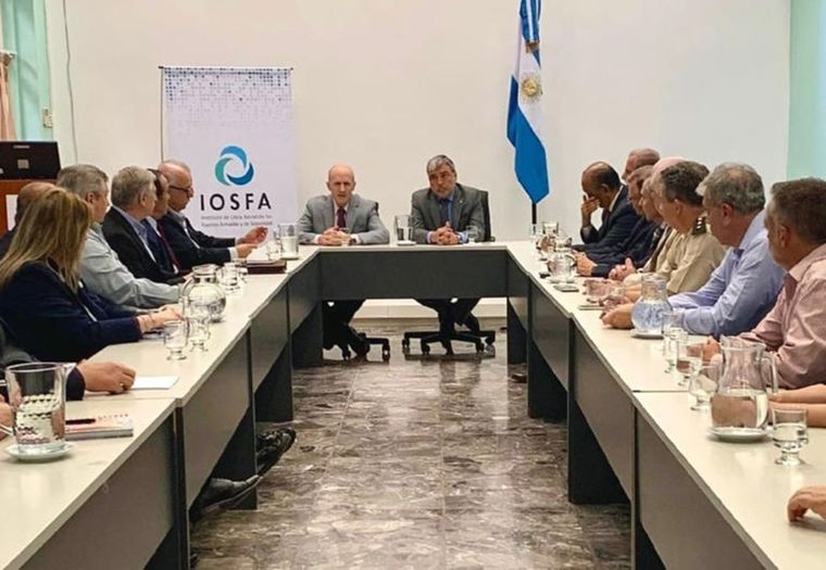 Roberto Fiochi al asumir como titular de la obra social de los militares hace un mes. Foto: Prensa IOSFA