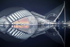 Debido al reflejo del agua en la noche, la arquitectura de los edificios nos muestra la figura de un pez, quizás prehistórico, con su corazón aún vivo, dijo Ajuriaguerra Saiz.