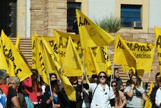 Una de las manifestaciones de AMProS en Casa de Gobierno Foto: Rodrigo DAngelo / MDZ