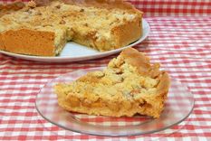 Una tarta crumble de manzana con canela imperdible