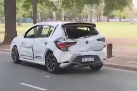 Así quedó el vehículo Foto: Captura de TN