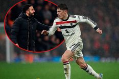 El pedido de Amorim a Garnacho de cara al clásico frente al City. Foto: EFE