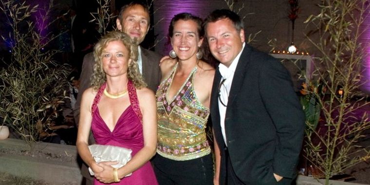 Algunos de los integrantes del grupo de los empresarios suizos, responsables del emprendimiento. Foto: Gentileza