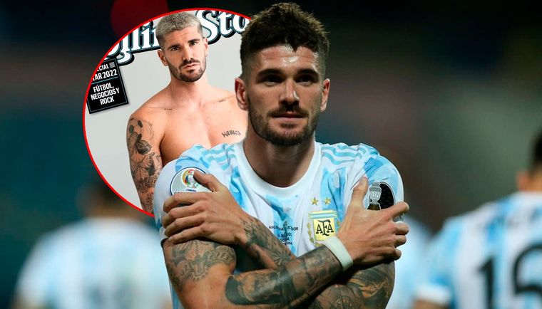 De Paul salió en la tapa de una revista con el torso desnudo.