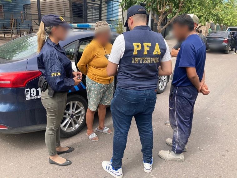 Detenidos en Guaymallén Foto: Policía Federal Argentina