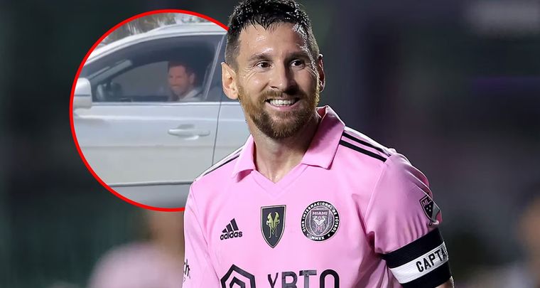 Messi fue reconocido por hinchas cordobeses en Miami. Foto: Captura