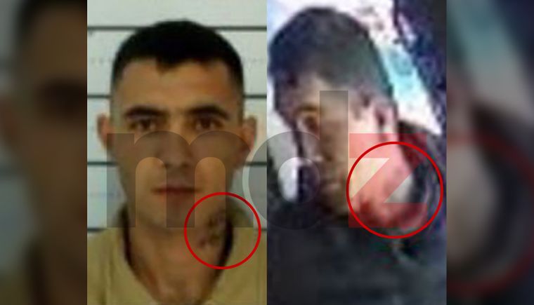 Omar Andrada Estrella y el tatuaje en su cuello que lo complicó en la investigación por un asalto armado perpetrado días atrás en Lavalle.&nbsp;