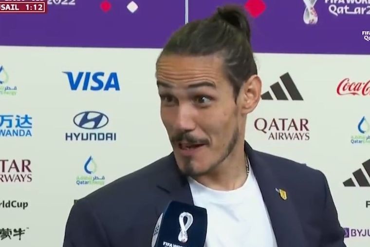 Cavani fue muy picante a la hora de hablar sobre el planteo de Uruguay ante Portugal. Foto: Telemundo Uruguay
