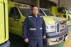 Gustavo Romero, uno de los que comanda la unidad de bomberos voluntarios de Godoy Cruz. Foto: Rodrigo DAngelo / MDZ