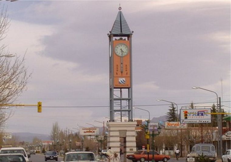 Una postal del centro de la ciudad de Malargüe.