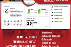 el horoscopo diario, vuelos, transito, quinielas, paso a chile y mas